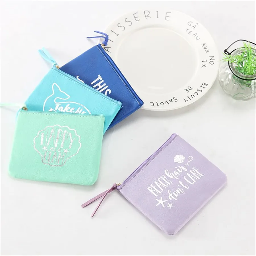 Персонализированный мини кошелек для женщин мужчин детей Дамский на молнии