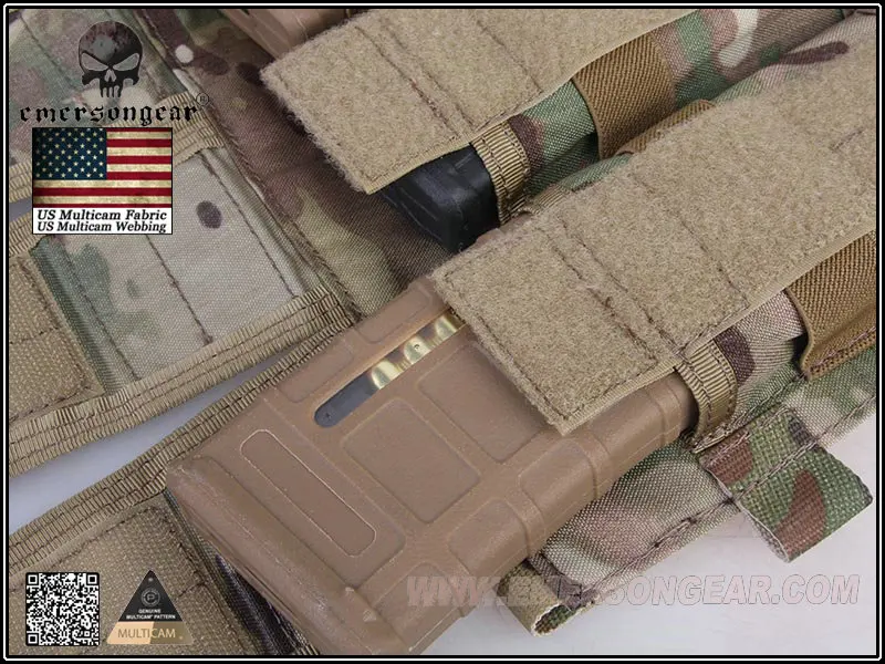 Emersongear AVS тройной журнал сумка для страйкбола Боевая Сумка Molle Мультикам EM9030|triple