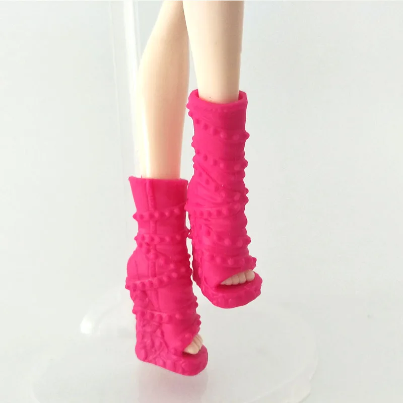 Pink Original Doll Fashion Shoes for Monster High High-heel Boots For Ever After 1/6 Dolls Accessories | Игрушки и хобби