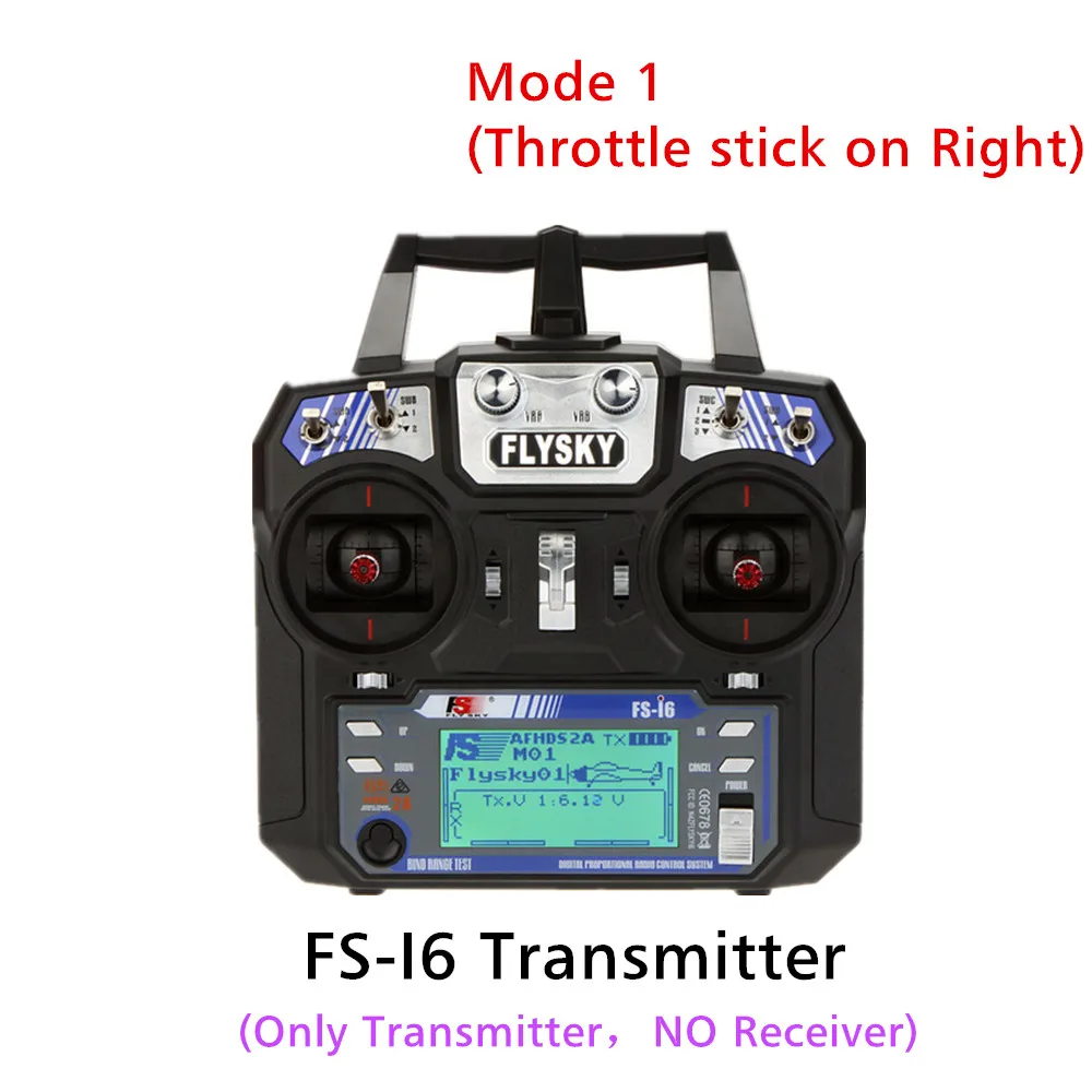 Flysky FS-i6 FS I6 2,4G 6ch RC передатчик контроллер ж/FS-iA6 приемник для Вертолет Самолет Квадрокоптер планер - Цвет: Only I6 Right