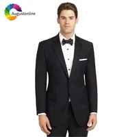 black 2019 slim fit men suits for wedding bridegroom groom formal costume prom tailored made tuxedo best man blazer traje hombre