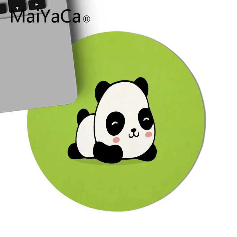MaiYaCa, забавная панда, мультяшный Удобный круглый коврик для мыши, игровой коврик для мыши, коврик для клавиатуры, геймерский игровой коврик для мыши, Настольный коврик, Аниме Коврик для мыши - Цвет: 22X22 CM