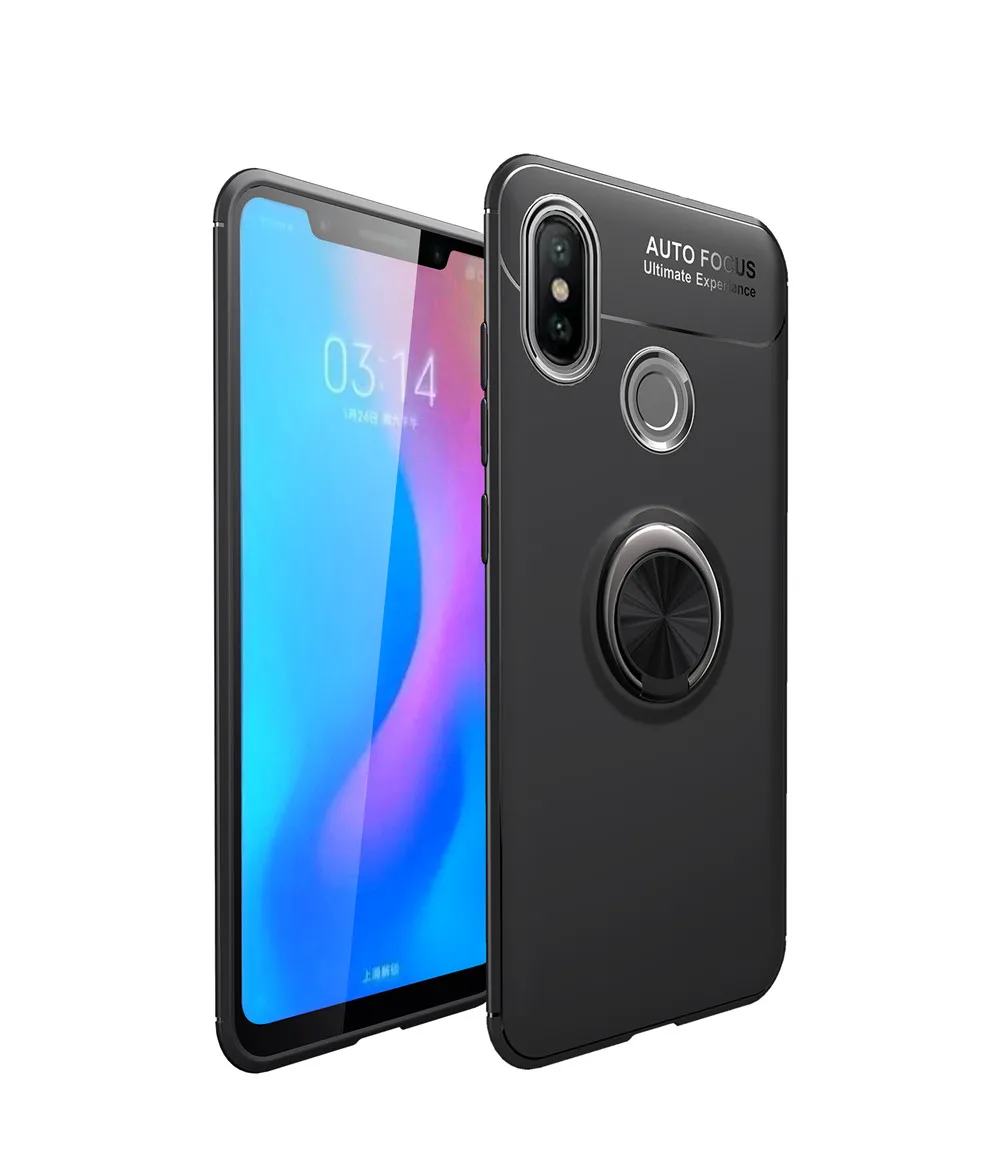 Для Xiaomi mi 9 SE 8 Explorer Edition A1 A2 Lite Red mi Note 7 6 5 Pro F1 Play 6A чехол с кольцом на палец для Xio mi MAX 3 2 mi X 2S - Цвет: Черный