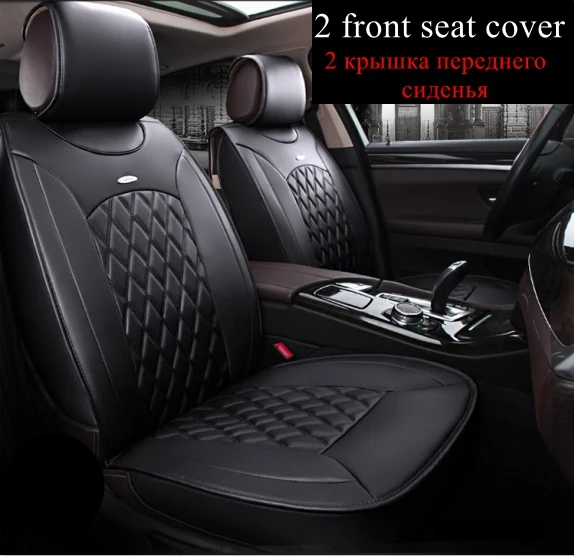 2pcs front black Набор чехлов для автомобильных сидений для Volkswagen polo golf 4 5 6 7 passat b5 b6 b7 b8 TIGUAN BORA MAGOTAN TIGUAN L CANDY SANTANA Sagitar Lavida - Название цвета: 2pcs front black