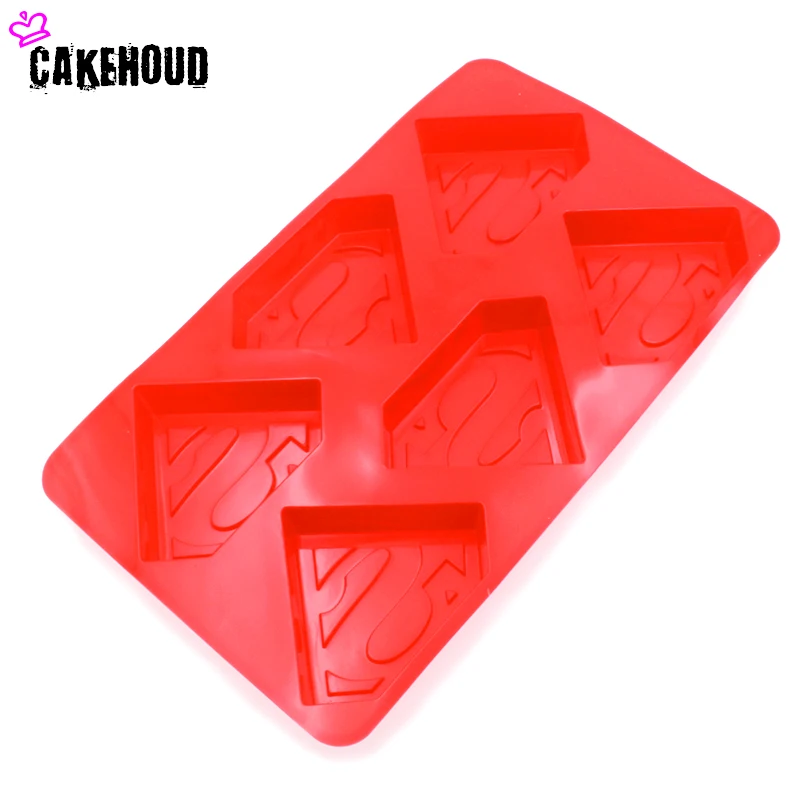 CAKEHOUD 6 отверстий 3D Герой Супермен S логотип Форма силиконовая форма для шоколада мусс силиконовая форма для выпечки торта