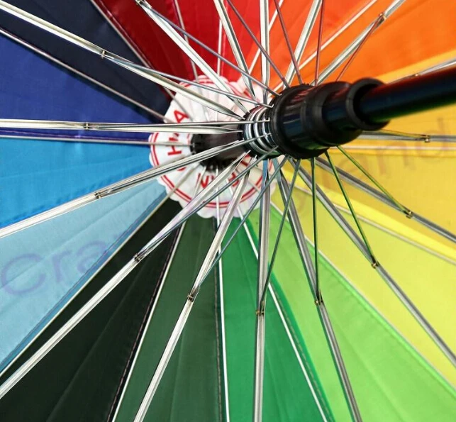 100 шт. Fedex Бесплатная оптовая продажа Радужный зонтик водонепроницаемый защита от