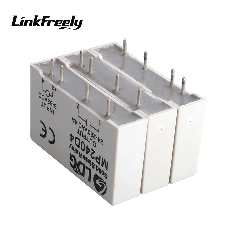 Твердотельное реле MP240D4 SPST для монтажа печатной платы 4 контактное SSR 4A 24V 280VAC
