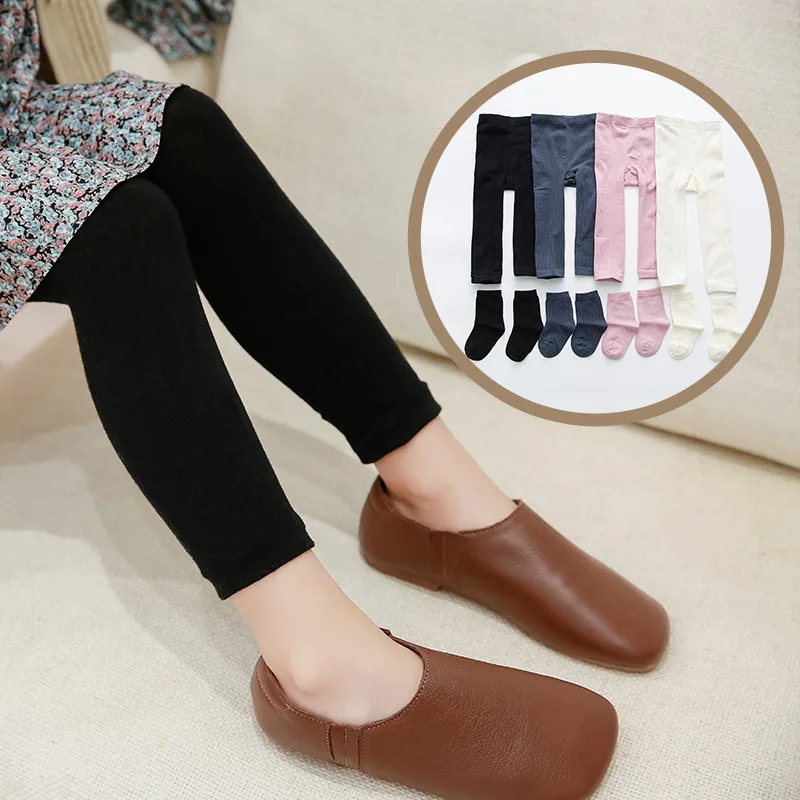 Комплект из 2 предметов детские чулки хлопковые колготки носки Bebe для девочек