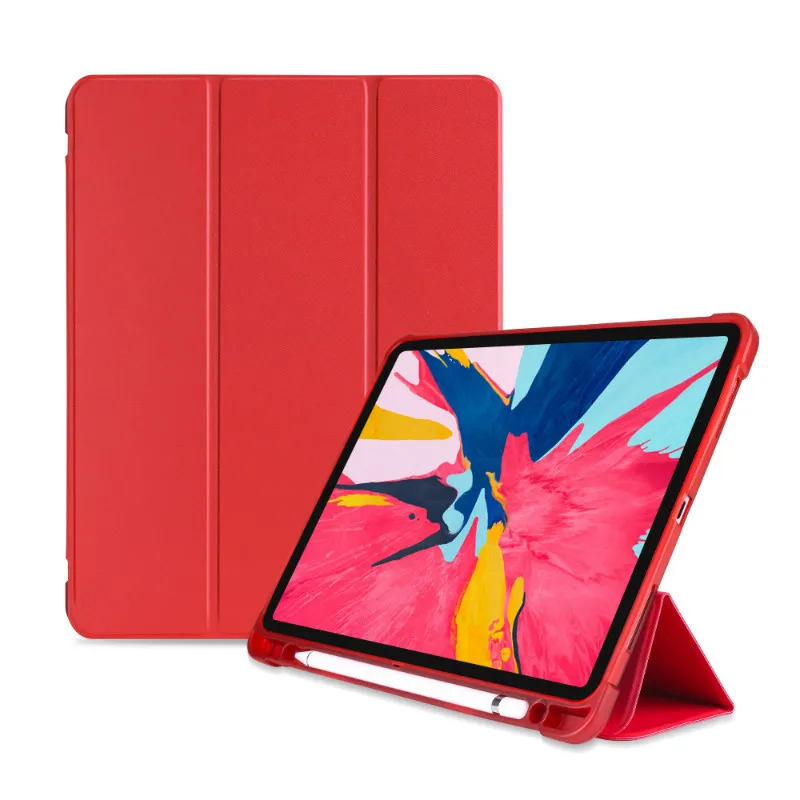 Красный Чехол для iPad Pro 11 с карандашом, умный чехол, мягкий из искусственной кожи чехол для iPad Pro 11, чехол для iPad, чехол Pro 11 - Цвет: Красный