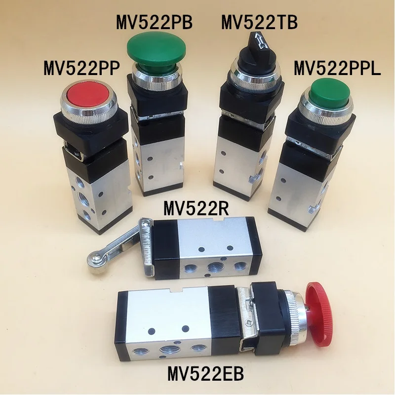 

G1/4" MV522 MV522R Machinery mechanical Pneumatic Valve MV522PP MV522PPL MV522PB MV522EB MV522TB