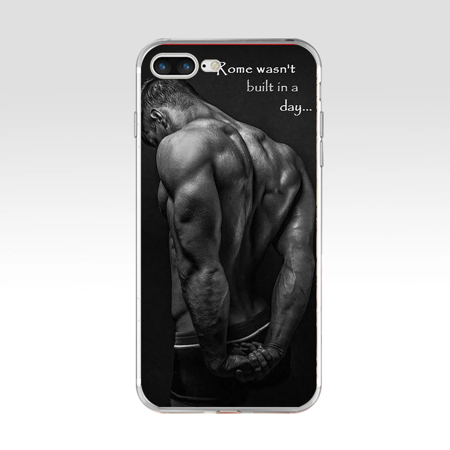 4 241A Мягкий ТПУ силиконовый чехол для Apple iPhone 6 6s 7 8 plus чехол для бодибилдинга тренажерного зала фитнеса - Цвет: 4