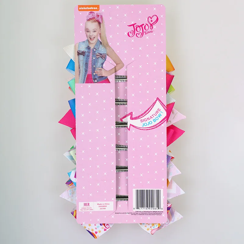 

6pcs/lot JOJO Siwa Hair Bow Unicorn Bow Print Beautiful Pattern Birthday Hair accessories Gift for Baby Girls