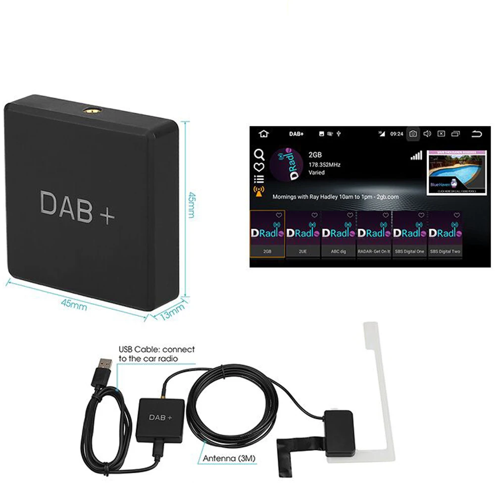 KSAOTU DAB автомобильный Радио тюнер приемник USB палка + коробка для Android автомобиля DVD