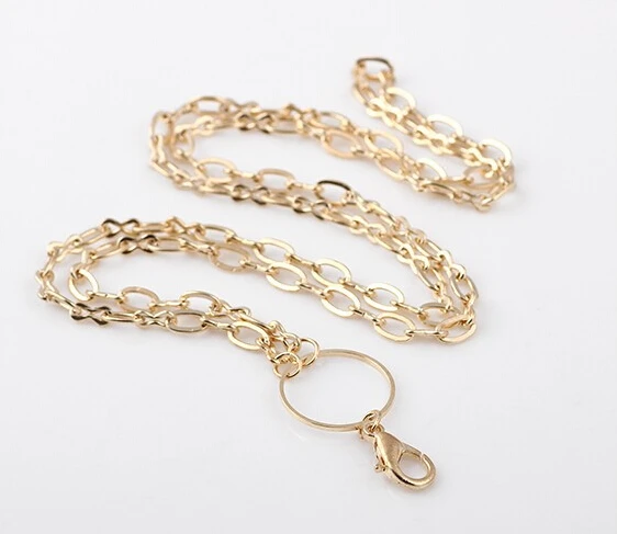 Цепочка-подвеска Floating Rolo с магнитным живым стеклянным медальоном, 10 штук/лот, по фабричной цене.