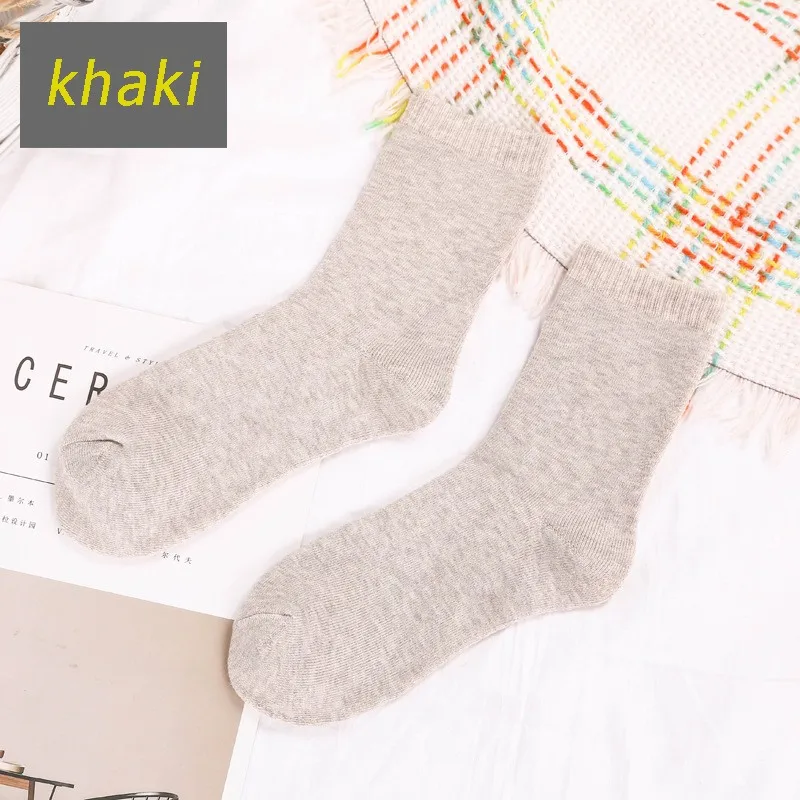 Khaki 1 пара, мужские носки, зимние, новые, хлопковые, толстые, теплые, карамельные цвета, повседневные, мужские, деловые носки, махровые носки - Цвет: Khaki