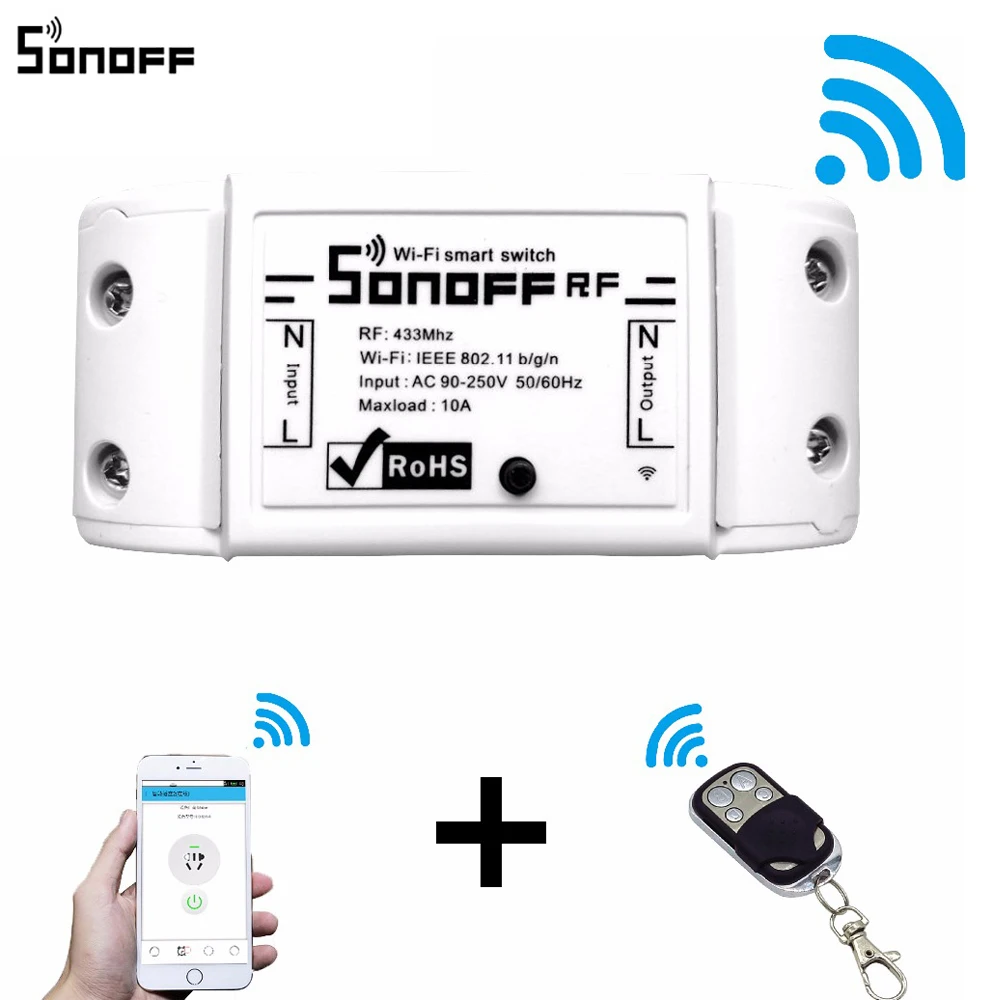 Умный выключатель Sonoff RF WiFi 433 мгц радиочастотный приемник интеллектуальный пульт