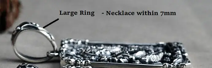 pendant large ring Ручная работа Серебро 925 Таиланд подвеска Ганеша Винтаж Серебряный слон нос богатство Будда кулон счастливый буддизм Ом кулон - Окраска металла: pendant large ring
