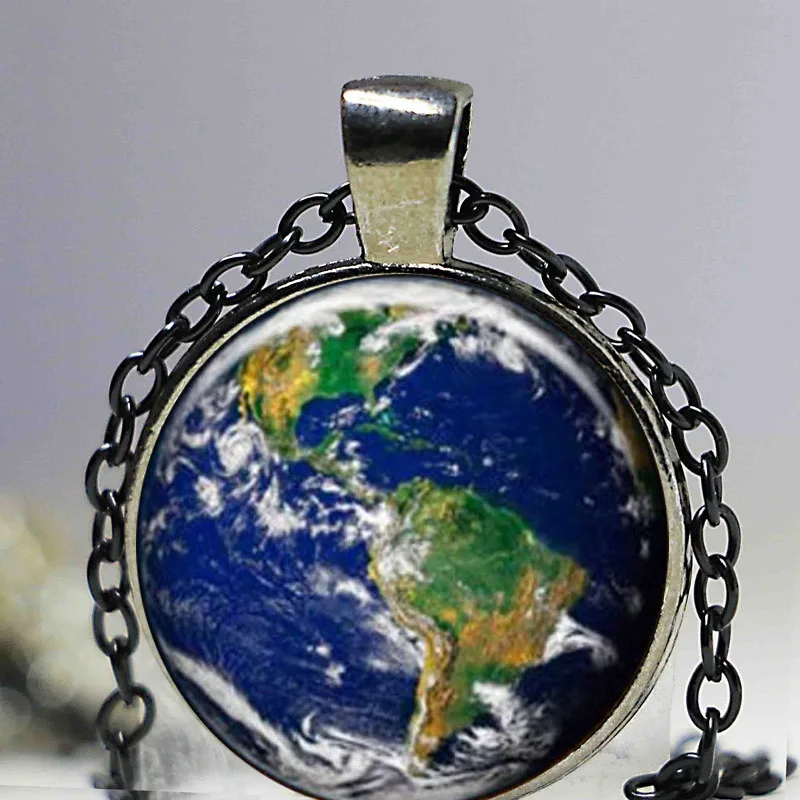 Новинка 1 шт./лот 25 мм (1 дюйм) ручная работа подвеска на землю Gaia Planet Jewelry ожерелье с