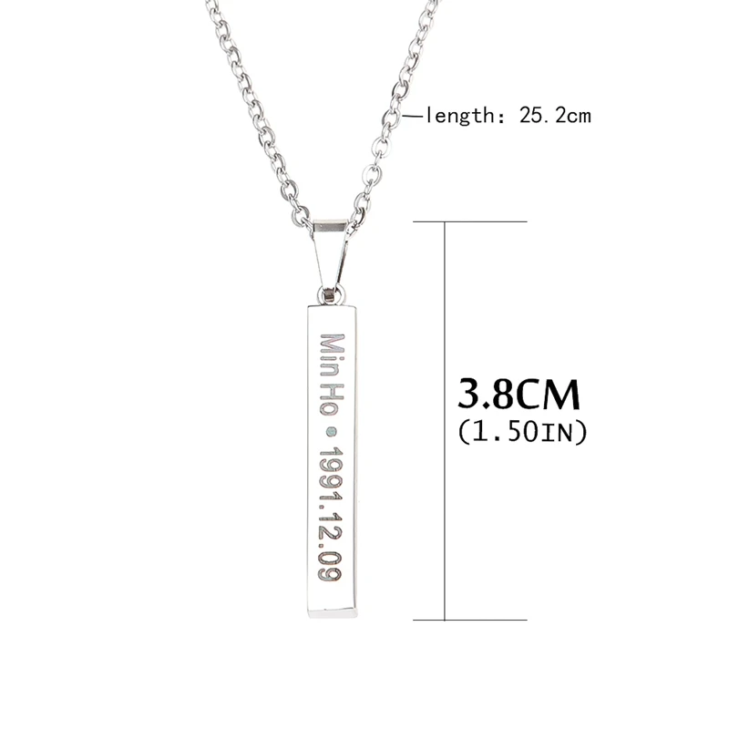 1 шт. JieyueJewelry модное ожерелье для мальчиков Kpop SHINee женщин мужчин на день рождения