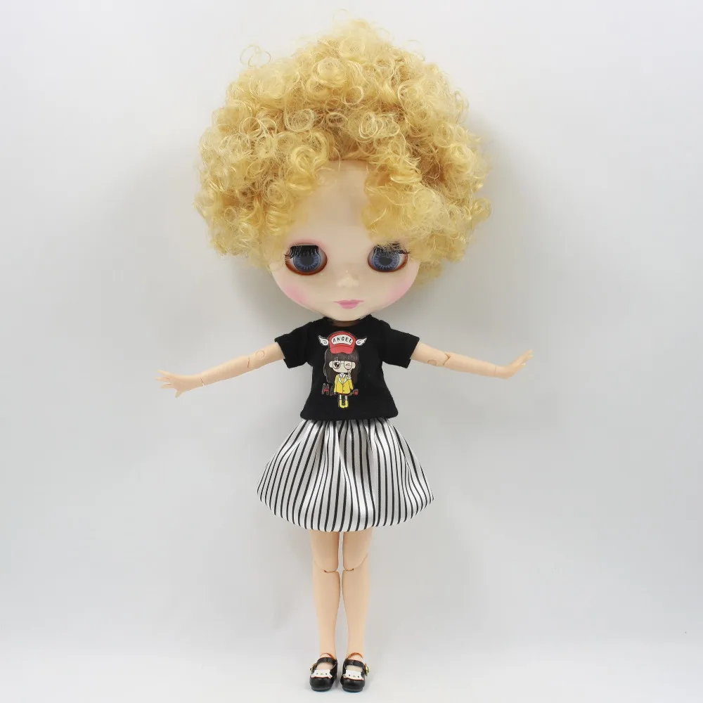 DBS Blyth icy 1/6 Одежда для куклы Черная футболка юбка в полоску подарок девочки|Куклы| |
