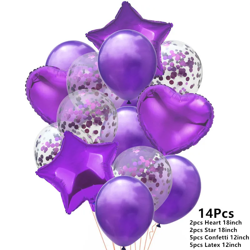 14pcs Purple C Бутылки вина Виски фольги воздушные шары с днем рождения украшения для взрослых детей надувные шарики для свадьбы события вечерние шары - Цвет: 14pcs Purple C