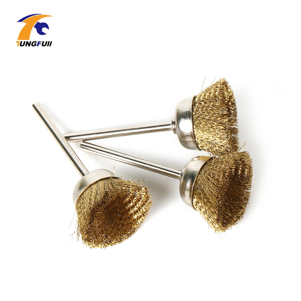 5 шт латунная проволочная щетка подходит для вращающегося инструмента Dremel