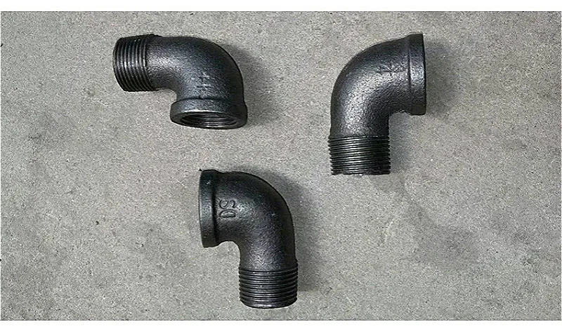 Черные ковкие Железные Фитинги чугунные фитинги 1/" 3/4" " 2" короткий изгиб 90 мужской/женский bsp, локоть для ретро украшения