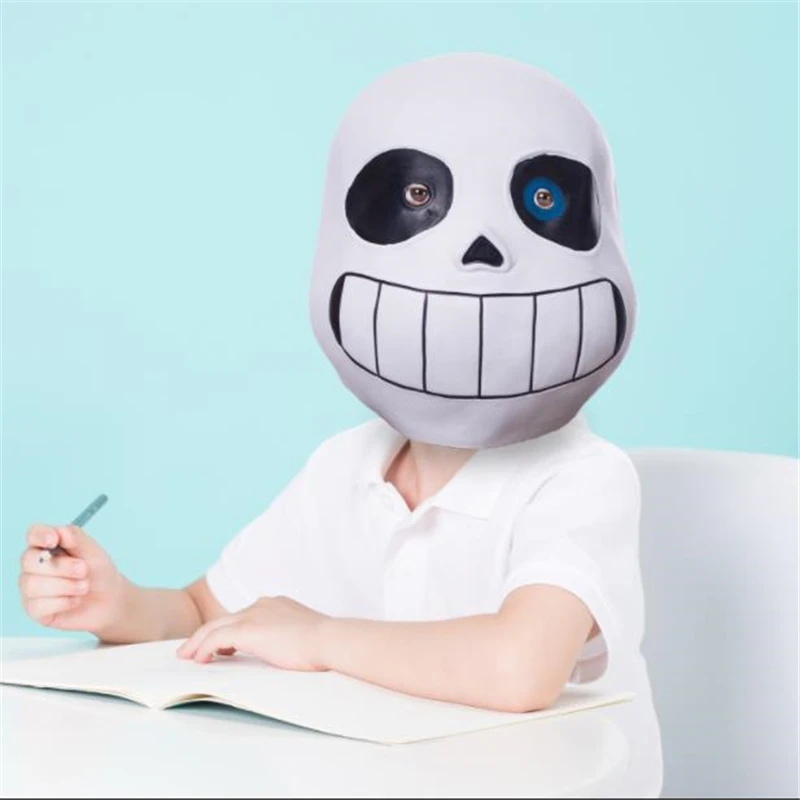Игра Undertale Sans косплэй маска для детей и взрослых Необычные мяч светящиеся маски латексный Полнолицевой шлем реквизит аксессуары