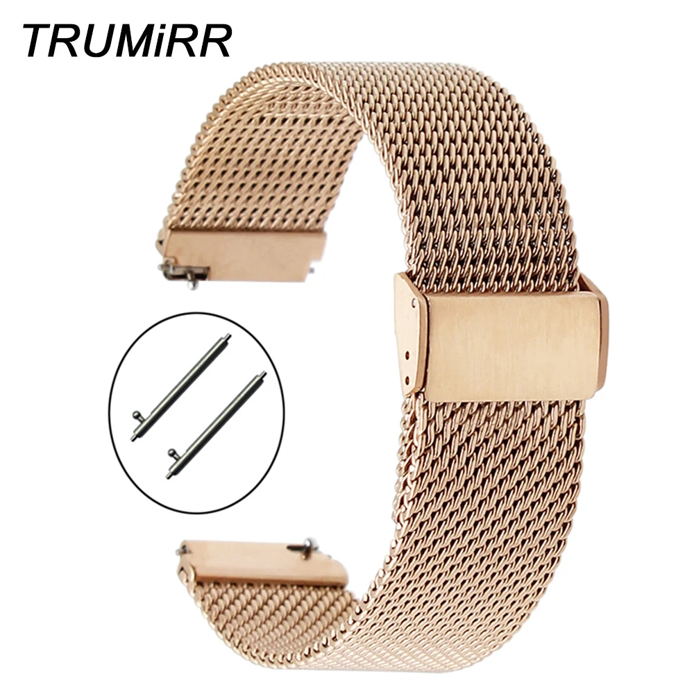 

UPGRADED VERSION 18mm Milanese Watchband Quick Release Strap for Huawei Watch Mesh Stainless Steel Band Replacement Bracelet