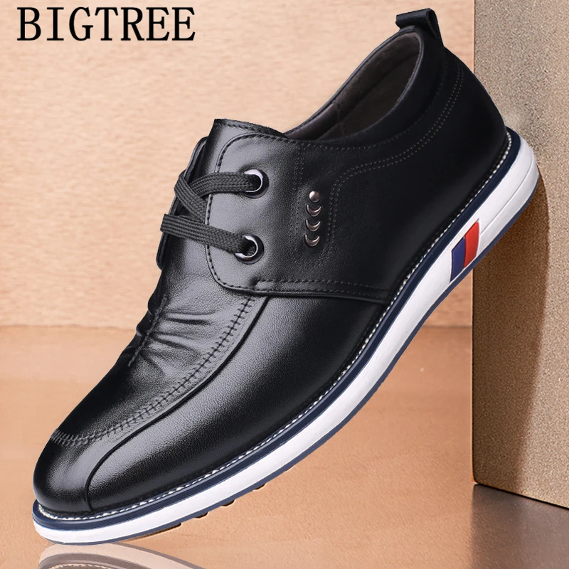 Men Genuine Leather Shoes Mens Casual Luxury Brand Designer High Quality Zapatos De Hombre Chaussure Homme Bona | Обувь