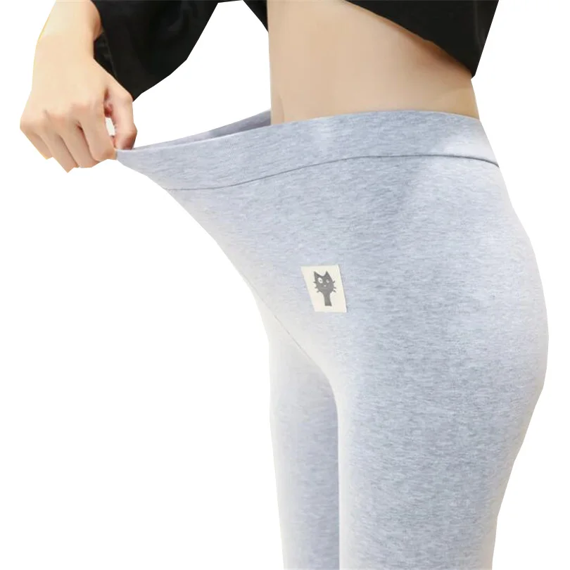

YRRETY Thick Leggings Cartoon Cat Women Fitness Legging Winter Trousers High Waist Warm Leggins Ankle-Length Standard Mujer Pant