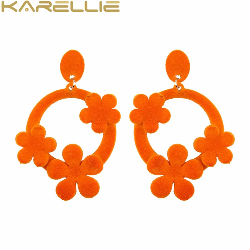 Karellie новые серьги цветок Богемный себе мотаться Висячие Для женщин оптовая