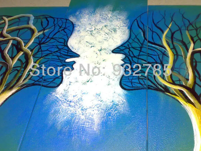 Бесплатная доставка картина маслом портрет парное дерево любовь современная