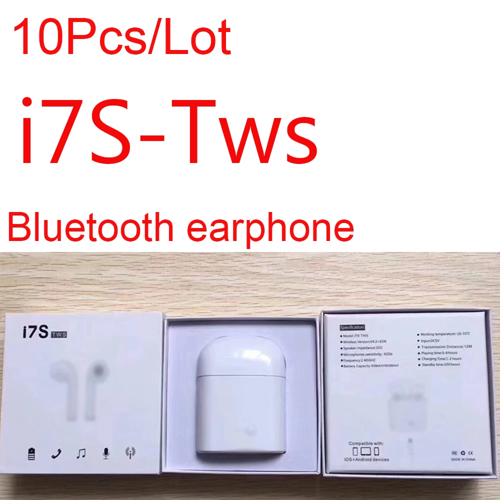 10 шт. i7s TWS Беспроводная Спортивная Bluetooth 5 0 гарнитура Мини наушники с микрофоном