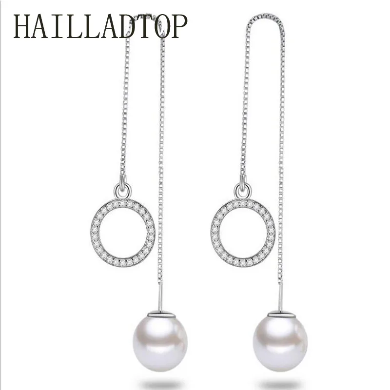 

5 Styles Geometric Oorbellen Earrings Fashion Jewelry 2017 Long Dangle Earring Silver Color Party Wedding Jewelry Ear Line
