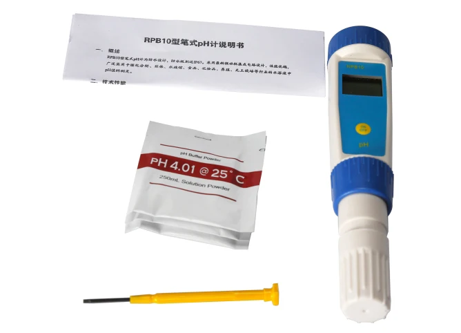 Портативный цифровой рН метр с IP67 водонепроницаемым двойным жк дисплеем и