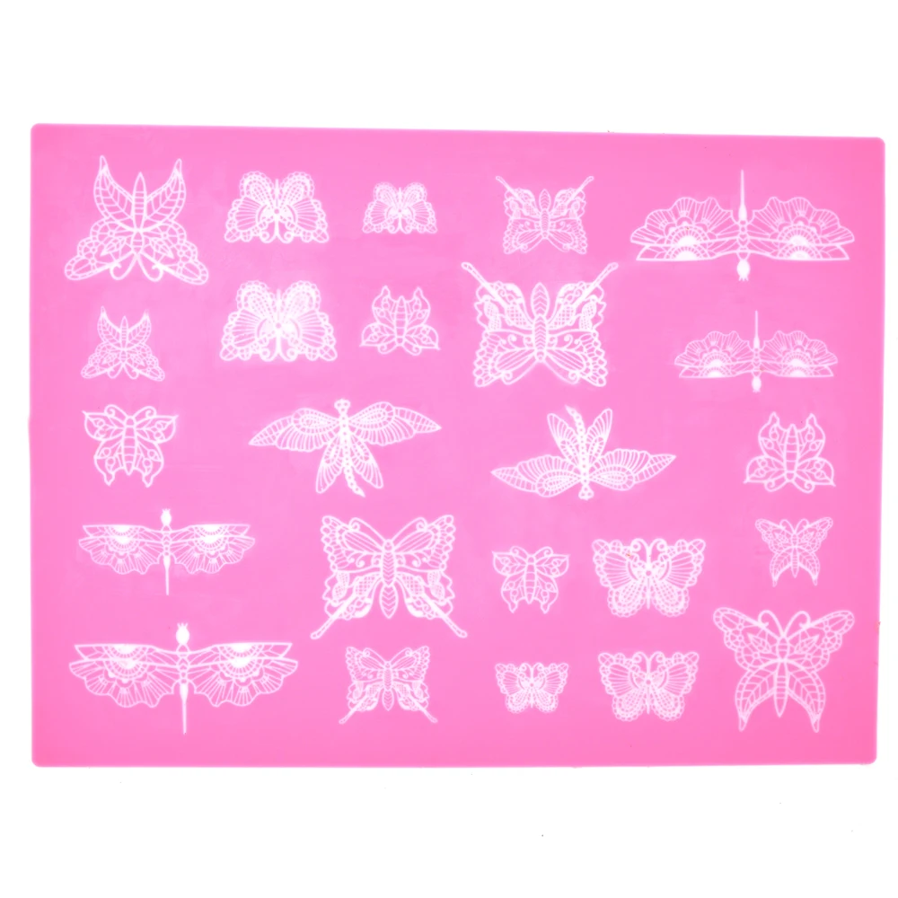 

Beauty Butterfly Pattern Cake Mold Silicone Lace Fondant Cake Decoration Mold Bakeware Tools