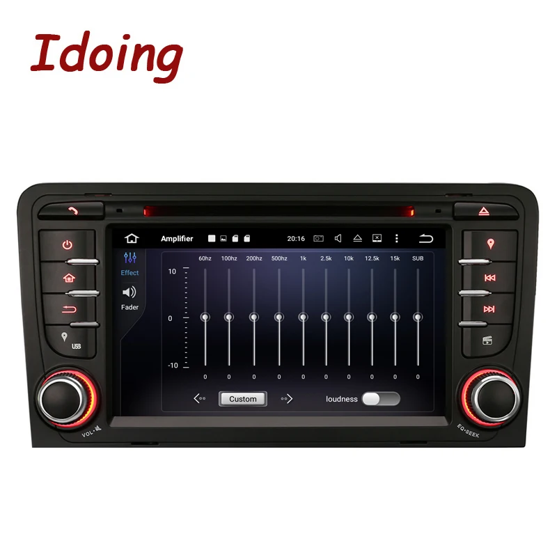 Idoing Android7.1/2G RAM/16G ROM/4 ядра/2Din для Audi A3 автомобильный dvd-плеер мультимедийное видео