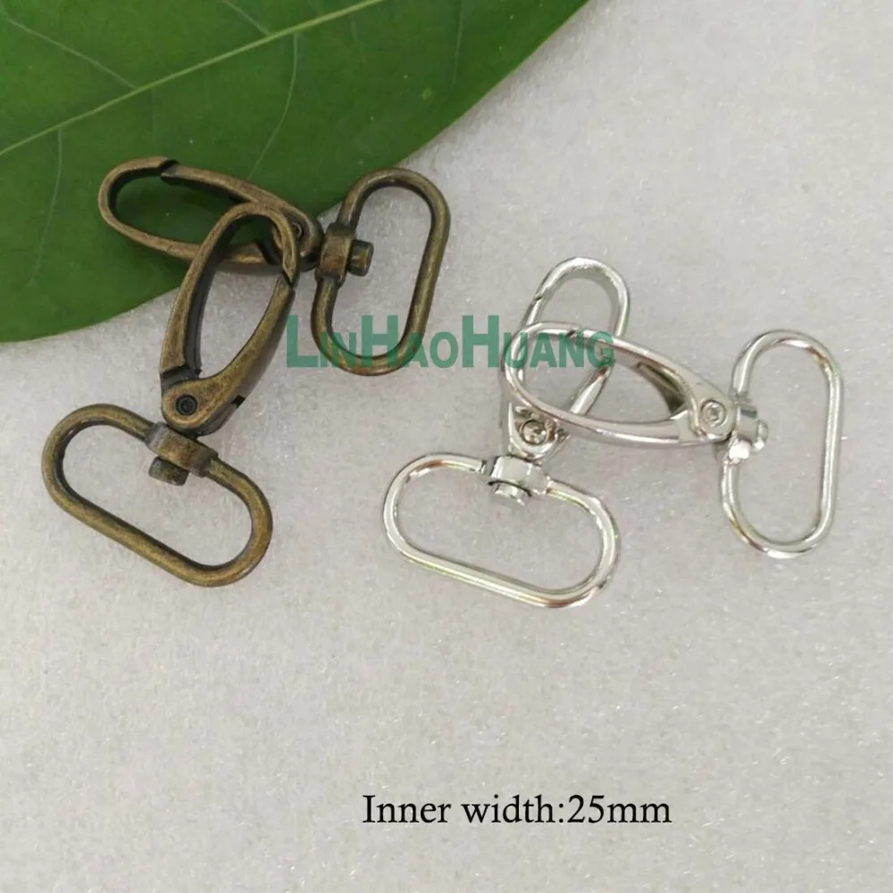 Поворотные застежки из серебристого/бронзового сплава с кольцом для ключей 30