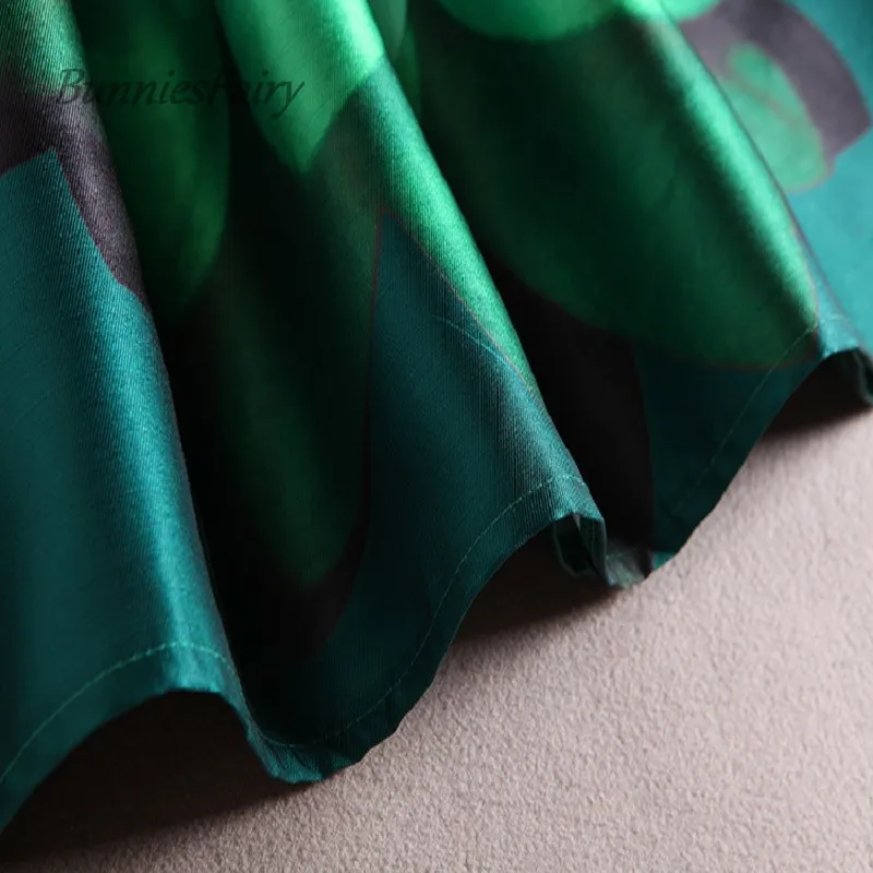 Женская винтажная плиссированная юбка банниесфей с высокой талией и цветочным