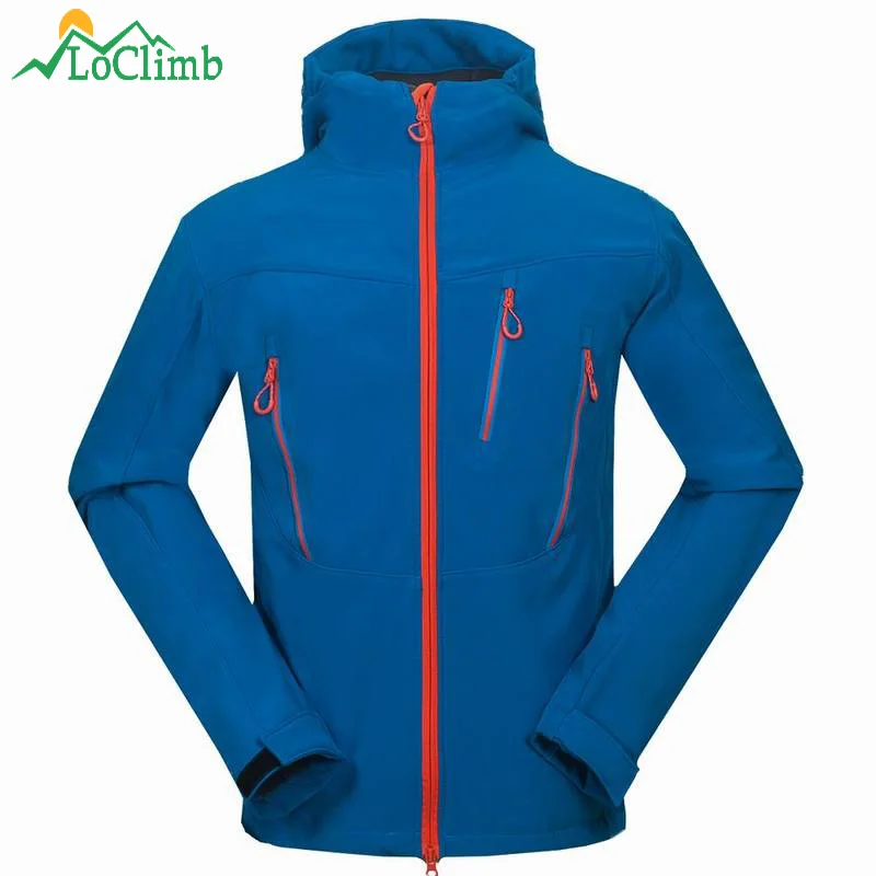Мужская Флисовая Куртка LoClimb Водонепроницаемая спортивная куртка для отдыха на