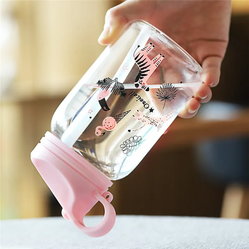 Стакан непроливайка стеклянная бутылка для воды детей герметичная посуда