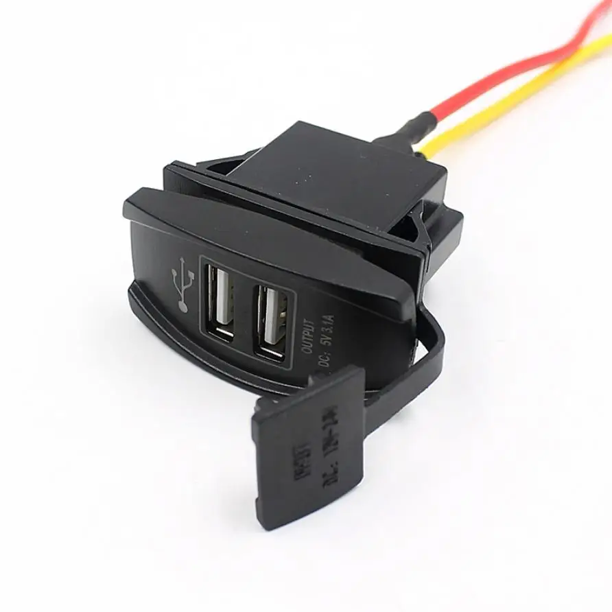 2019 12V 24V на 2-портный Dual Порты Зарядное устройство USB Батарея Мощность зарядный