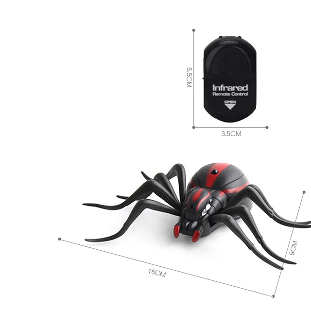 Spider Высокая Имитация животных Таракан Паук муравей Инфракрасный Радиоуправляемый пульт дистанционного управления забавные шалости реалистичные насекомые змея дети взрослые шутки игрушки - Цвет: Spider
