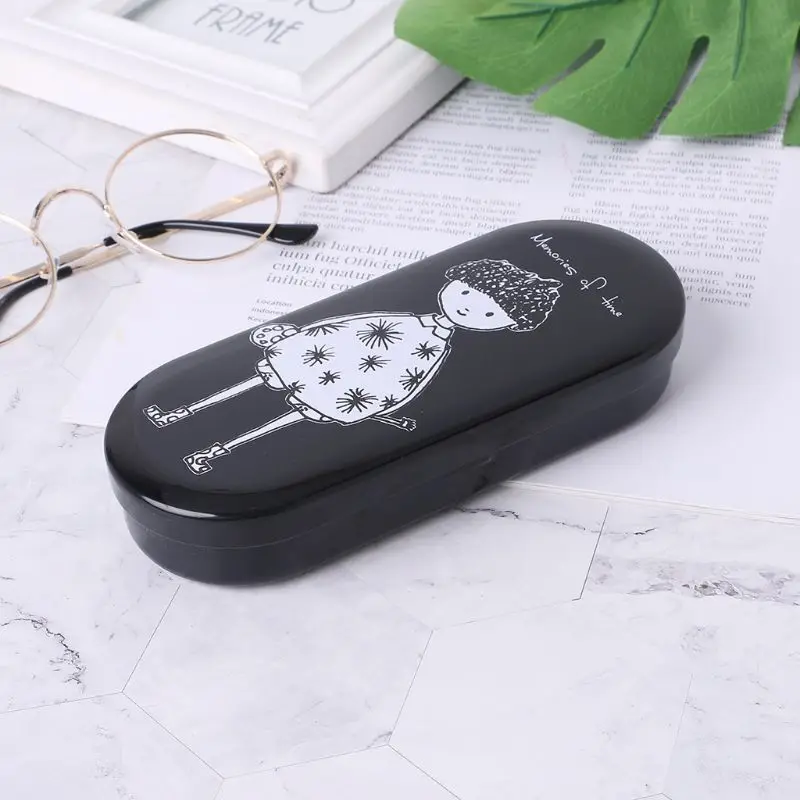 Чехол для очков с рисунком из мультфильма, коробка для очков, очки для чтения, защита для линз для мальчиков и девочек, Портативная подставка для очков, хранение