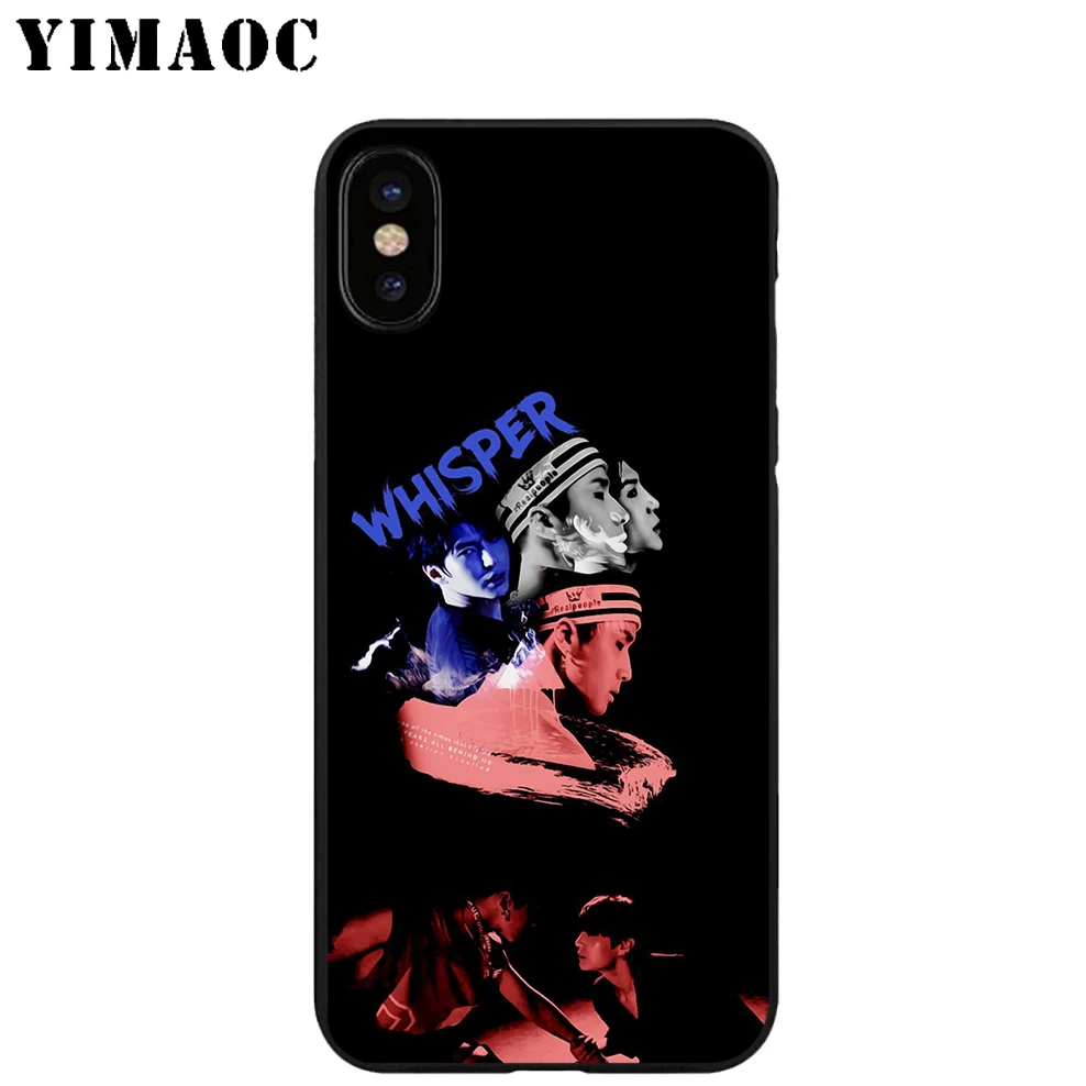 YIMAOC VIXX K поп-полосы Мягкий ТПУ Черный силиконовый чехол для iPhone X или 10 8 7 6 6S Plus 5 5S SE
