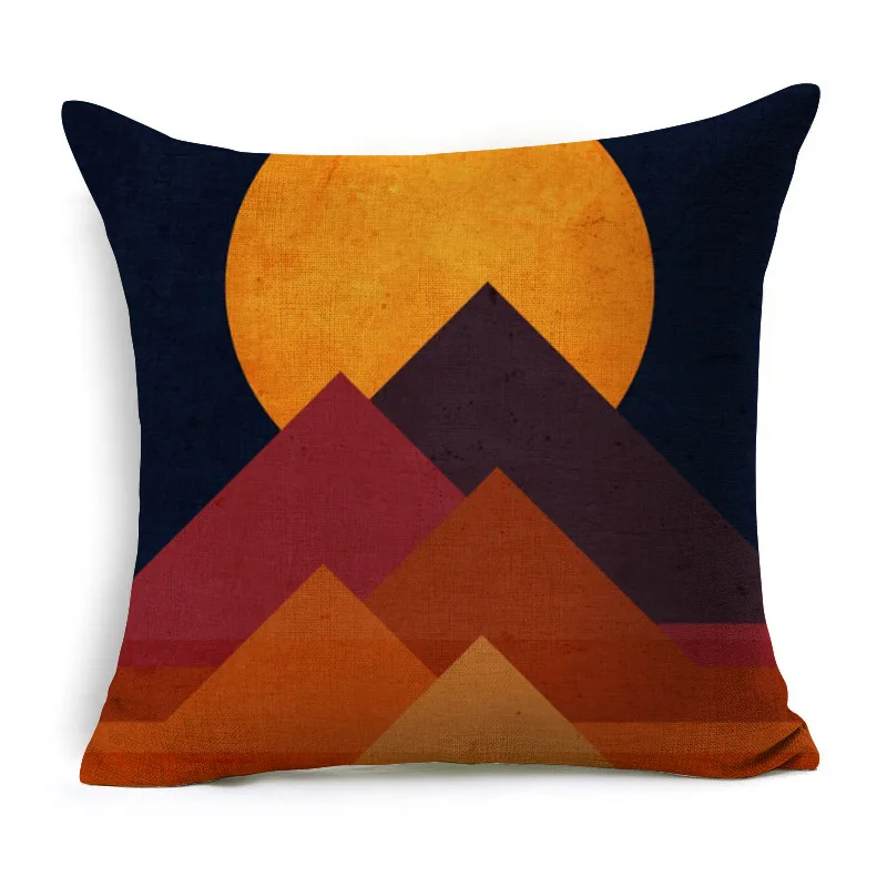 1 шт. декоративная подушка из хлопка и льна с изображением солнца 40231 | Дом сад