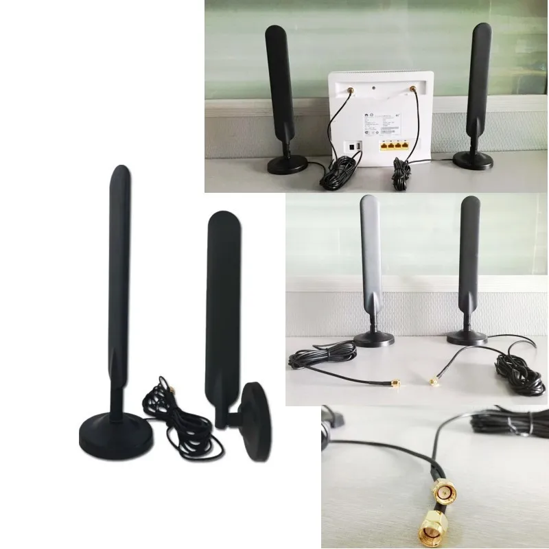 2 шт. антенна-роутер B315 B310 B593 B525 B880 B890 E5186 10dBi SMA Male 4G LTE с магнитным основанием