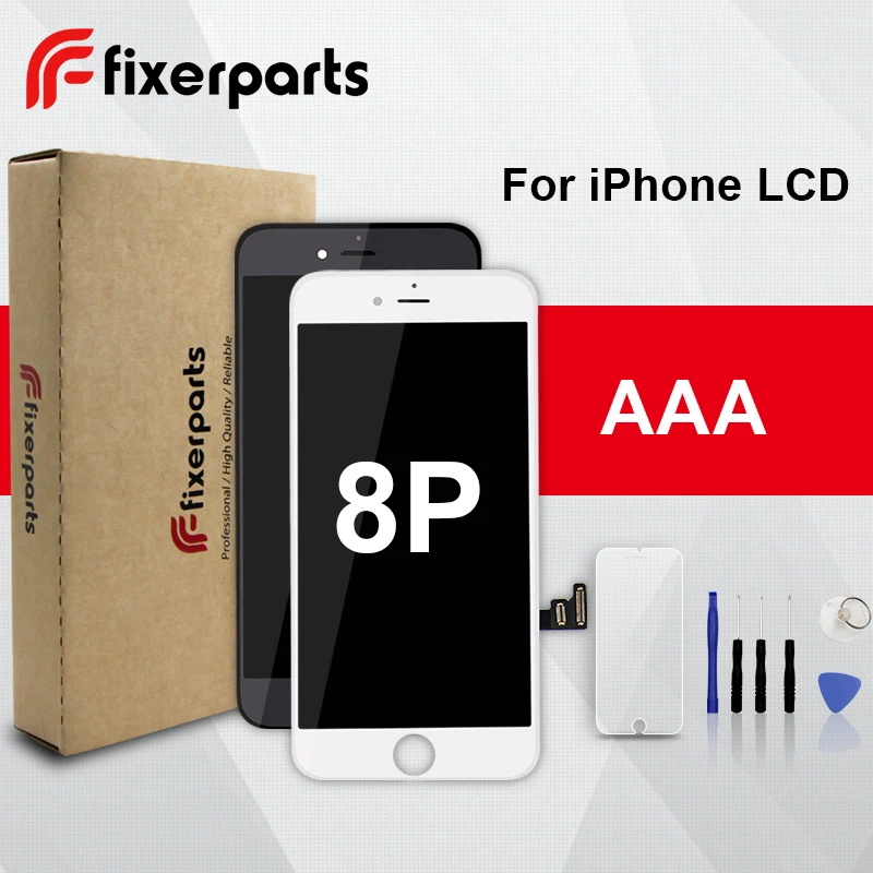 1 шт. класс AAA lcd для iphone 8 P дисплей сенсорный экран дигитайзер Замена полная сборка для iphone 8 Plus lcd с бесплатным подарком