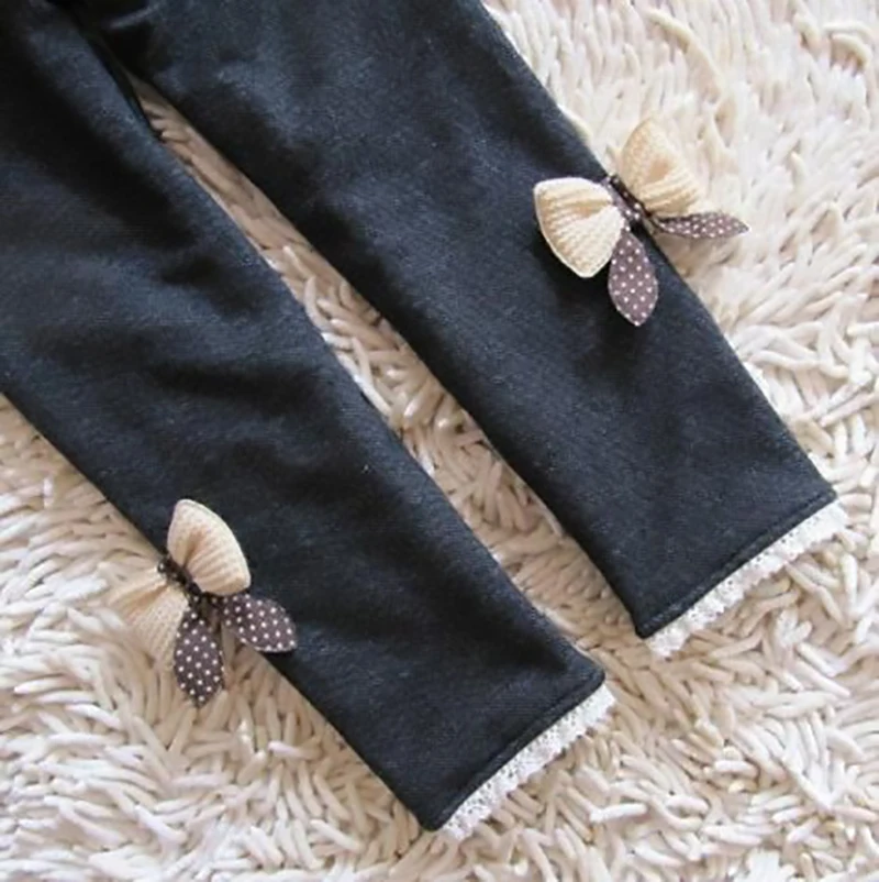 Baby Girls Fleece Leggings Pants High Elastic Pencil Autumn/Winter Warm For Cute Girl Thick Trousers for 3-7 Years | Мать и ребенок